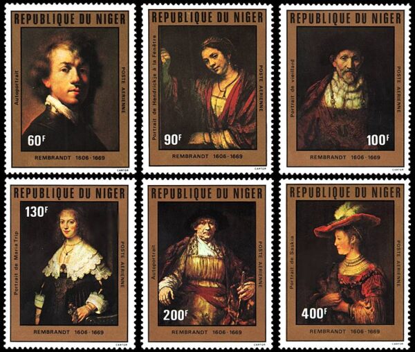 NIGER/SELLOS, 1981 - PINTURAS - REMBRANDT - YV A 289/94 - 6 VALORES - NUEVO