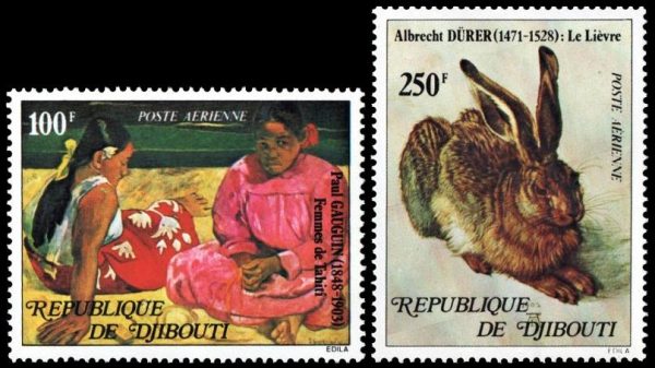 DJIBOUTI/SELLOS, 1978 - PINTURAS - GAUGUIN - DURER - YV A 125/26 - 2 VALORES - NUEVO