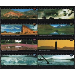 ARGENTINA/SELLOS, 2002 - PAISAJES ARGENTINOS - CAT G.J 3208/15 - 8 VALORES - NUEVOS
