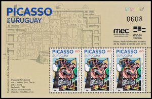 URUGUAY/SELLOS, 2019 - PINTURAS - PICASSO - MUSEOS - BLOQUE - NUEVO
