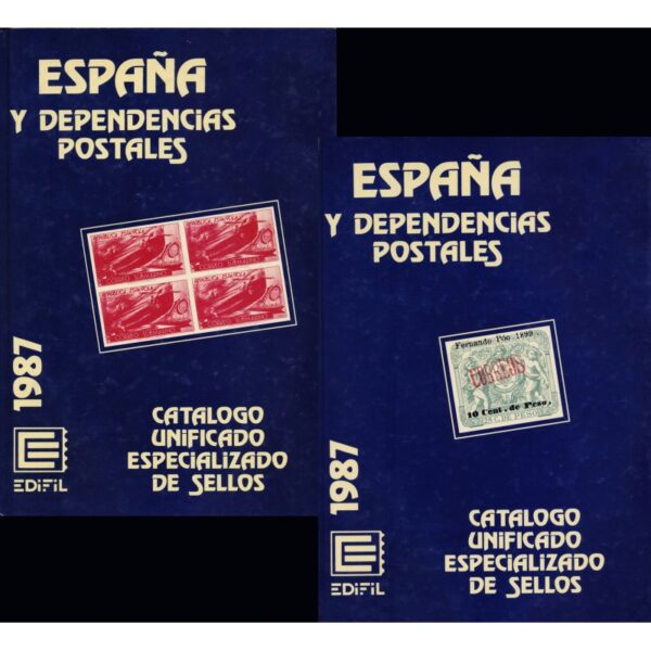 CATALOGO EDIFIL - ESPAÑA Y DEPENDENCIAS - AÑO 1987 - 2 TOMOS - USED