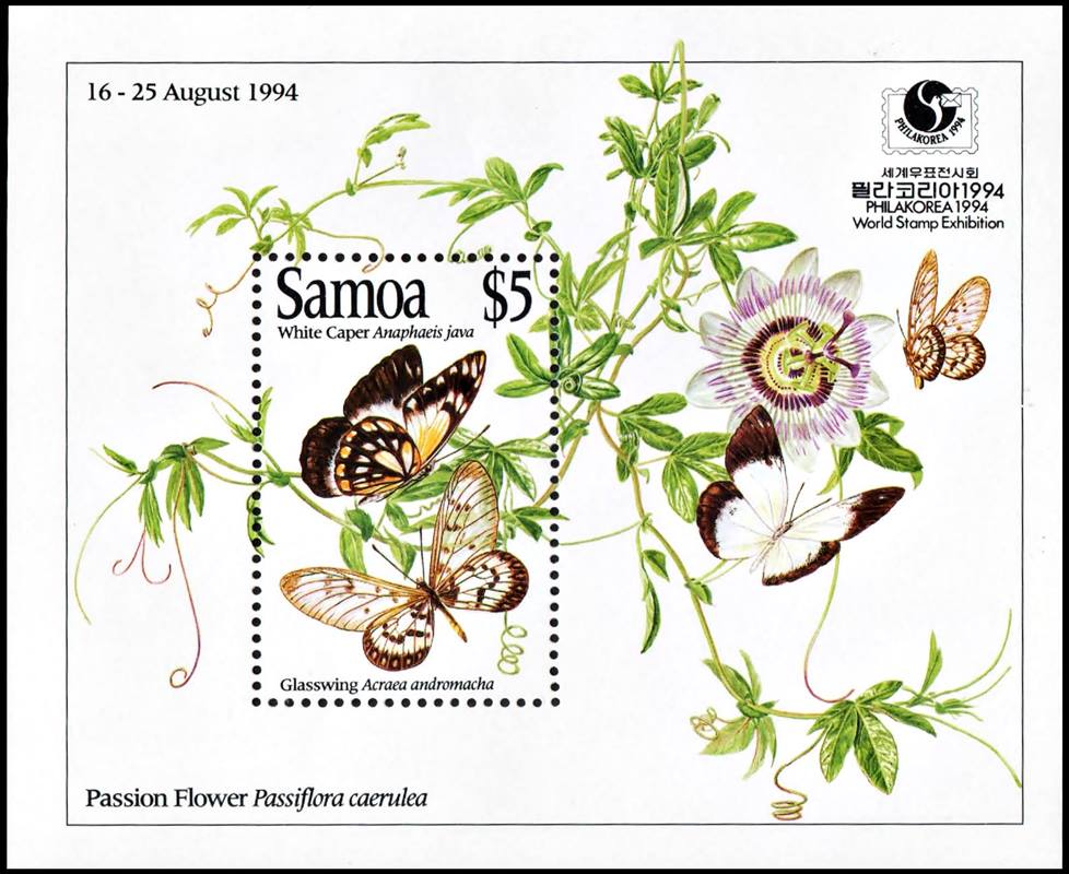 SAMOA/SELLOS, 1994 - MARIPOSAS - YV BF 52 - BLOQUE - NUEVO