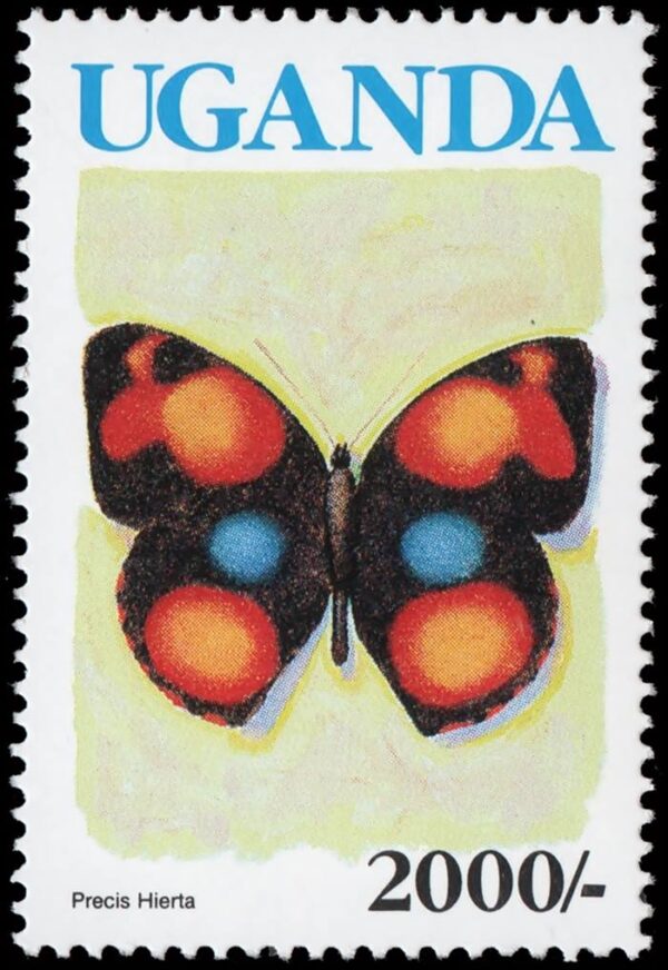 UGANDA/SELLOS, 1990 - MARIPOSAS - YV 707 - 1 VALOR - NUEVO