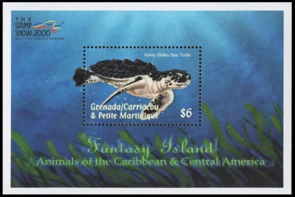 GRANADINAS/SELLOS, 2000 - FAUNA MARINA - TORTUGAS - YV BF 476 - BLOQUE - NUEVO