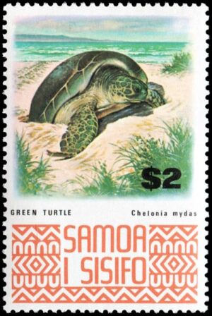 SAMOA/SELLOS, 1973 - FAUNA MARINA - TORTUGAS - YV 323 - 1 VALOR - NUEVO