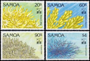 SAMOA/SELLOS, 1994 - FAUNA MARINA - CORALES - YV 780/83 - 4 VALORES - NUEVO