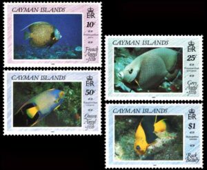 CAYMAN/SELLOS, 1990 - FAUNA MARINA - PECES - 652/55 - 4 VALORES - NUEVO