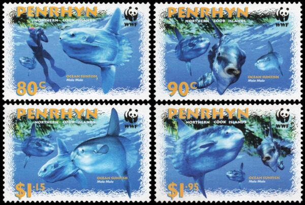 PENRHYN/SELLOS, 2003 - W.W.F. - FAUNA MARINA - PECES - YV 448/51 - 4 VALORES - NUEVO