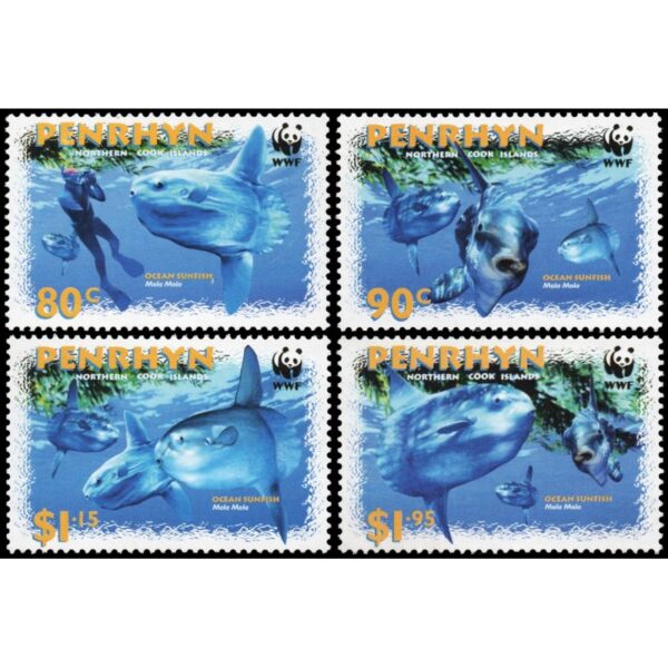 PENRHYN/SELLOS, 2003 - W.W.F. - FAUNA MARINA - PECES - YV 448/514 - 4 VALORES - NUEVO