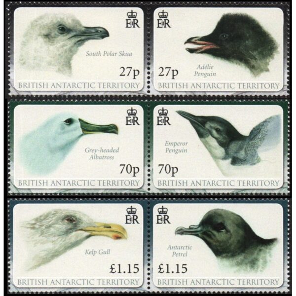 ANTARTIDA BRITANICA (B.A.T.) 2010 - AVES ANTARTICAS  - YV 502/507 - 6 VALORES - NUEVO