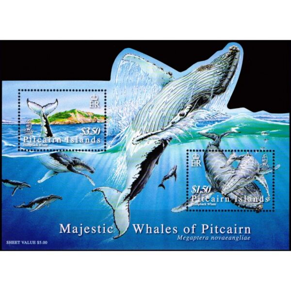 PITCAIRN ISLANDS/STAMPS, 2006 - WHALES  - YV BF 40 - SOUVENIR SHEET - MNH