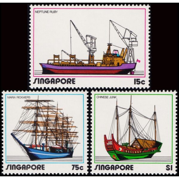 SINGAPORE/STAMPS, 1972 - SHIPS - YV 163/65 - 3 VALUES - MNH