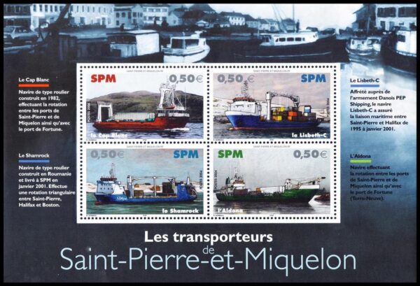 SAINT PIERRE Y MIQUELON/SELLOS, 2004 - BARCOS - PUERTOS - YV BF 10 - BLOQUE - NUEVO