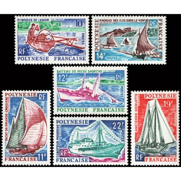 FRENCH POLYNESIA/STAMPS, 1966 - SHIPSS - YV 36/41 - 6 VALUES - MNH