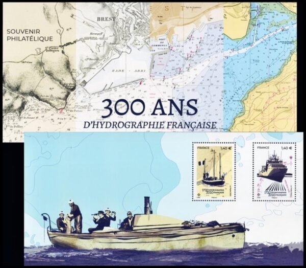 FRANCE/STAMPS, 2020 - SHIPS -  HYDROGRAPHY -  YV BS 167  - SOUV SHEET - MNH