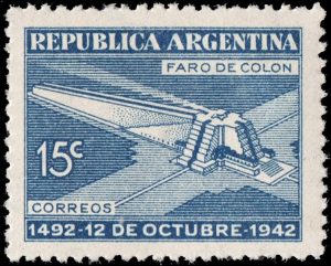 ARGENTINA/SELLOS 1942 - FAROS - CAT G.J. 868 - FILIGRANA R - 1 VALOR - NUEVO