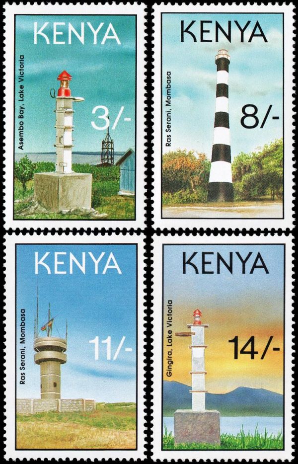 KENIA/SELLOS, 1993 - FAROS - YV 557/60 - 4 VALORES - NUEVO