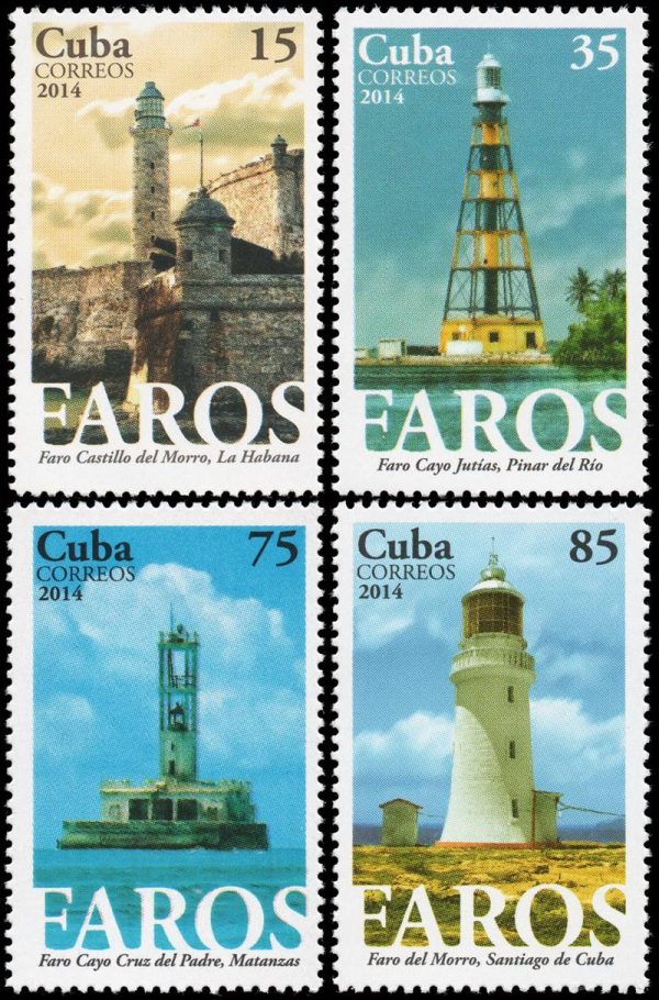 CUBA/SELLOS, 2014 - FAROS - YV 5261/64 - 4 VALORES - NUEVO