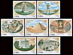 CUBA/SELLOS, 1997 - LAS SIETE MARAVILLAS DEL MUNDO -YV 3638/44 - 7 VALORES - NUEVO