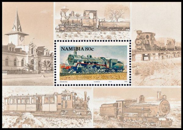 NAMIBIA/SELLOS, 1994 - TRENES - YV BF 20 - BLOQUE - NUEVO