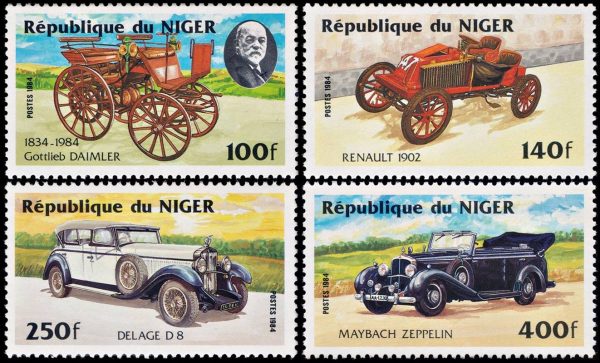 NIGER/SELLOS, 1984 - AUTOMOVILES - YV 644/47 - 4 VALORES - NUEVO