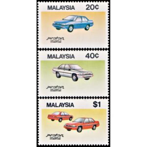 MALASIA/SELLOS, 1985 - AUTOMOVILES - YV 320/22 - 3 VALORES - NUEVO