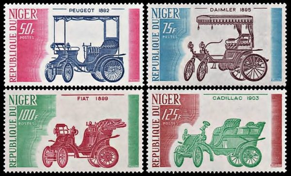 NIGER/SELLOS, 1975 - AUTOMOVILES - YV 328/31 - 4 VALORES - NUEVO