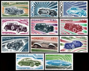 MONACO/SELLOS, 1975 - AUTOMOVILES - YV 1018/28 - 11 VALORES - NUEVO