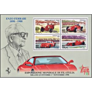 ITALIA/SELLOS, 1998 - AUTOMOVILES - FERRARI - YV BF 19 - BLOQUE - NUEVO