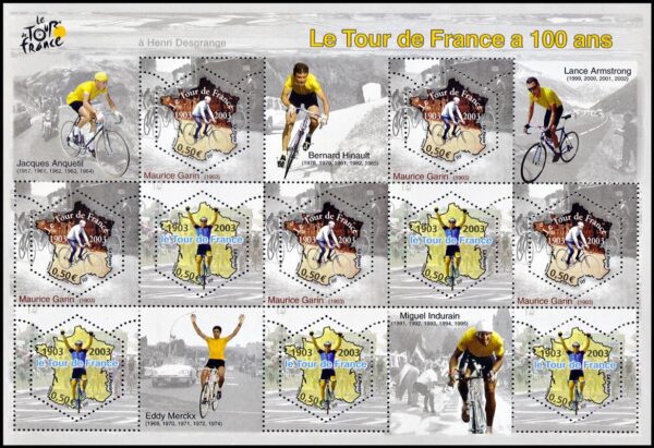 FRANCIA/SELLOS, 2003 - CICLISMO - BICICLETAS - YV BF 59 - BLOQUE - NUEVO