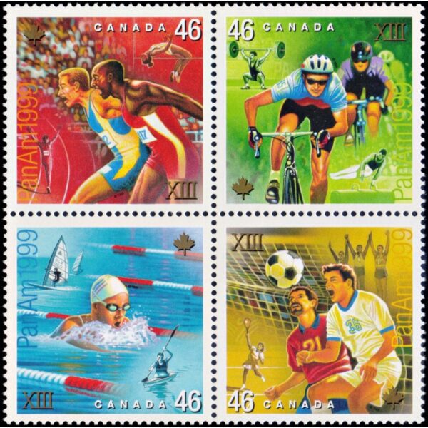 CANADA/SELLOS, 1999 - DEPORTES - YV 1668/71 - 4 VALORES - NUEVO