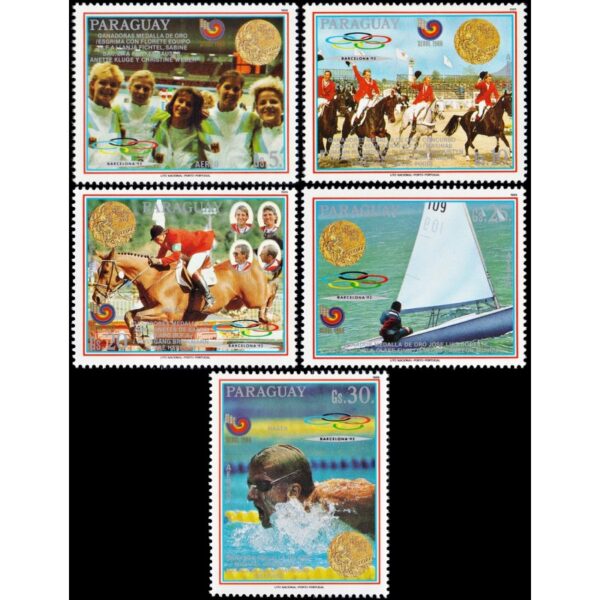 PARAGUAY/STAMPS, 1989 - OLYMPIC GAMES  SEUL 88 - YV A 1119/23 - MNH