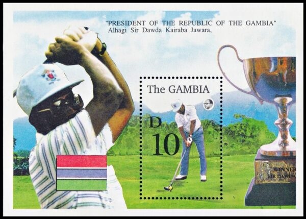 GAMBIA/SELLOS, 1992 - DEPORTES - GOLF - YV BF 171 - BLOQUE - NUEVO