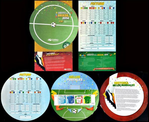 ARGENTINA/SELLOS, 2014 - FUTBOL - CAMPEONATO MUNDIAL 2014 - CAT G.J. 4042/5 - PACK OFICIAL