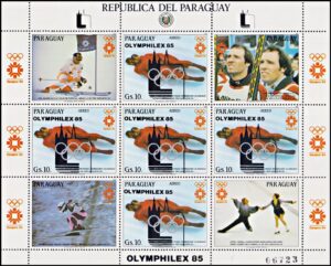 PARAGUAY/SELLOS, 1985 - JUEGOS OLIMPICOS SARAJEVO 84- CAT MICHEL 3858 - HOJITA - NUEVO