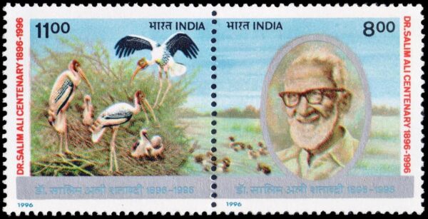 INDIA/STAMPS, 1996 - BIRDS - DR SALIM - ORNITHOLOGO - YV 1295/96 - 2 VALUES - MNH