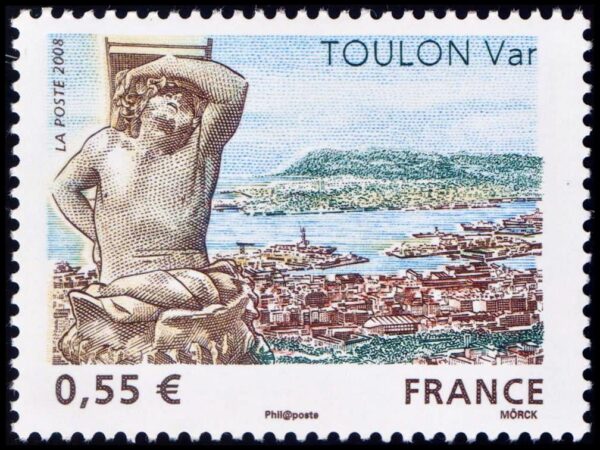 FRANCIA/SELLOS, 2008 - SERIE TURISTICA - TOULON - VAR - YV 4257 - 1 VALOR - NUEVO