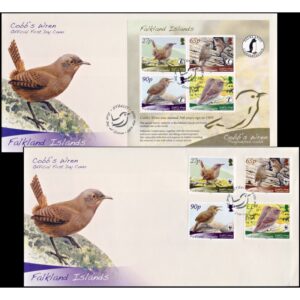MALVINAS/SOBRES, 2009 - WW.W.F. - AVES - YV 1042/45 + BF 40 - 4 VALORES + BLOUQE - SOBRE PRIMER DIA DE EMISION