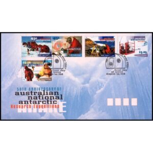 ANTARTIDA AUSTRALIANA/SOBRES, 1997 - EXPEDICIONES - YV 110/14 - 4 VALORES - SOBRE PRIMER DIA EMISION