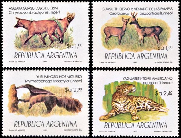 ARGENTINA/SELLOS, 1983 - FAUNA PROTEGIDA - CAT GJ 2095/98 - 4 VALORES - NUEVO