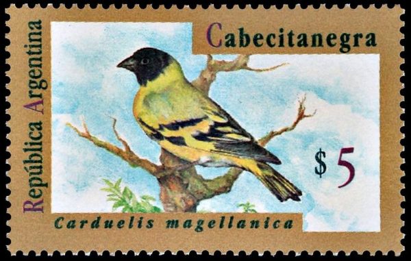 ARGENTINA/SELLOS, 1995 - AVES ARGENTINAS - CABEZITA NEGRA - SELLO ORDINARIO - CAT GJ 2730 - 1 VALOR - NUEVO