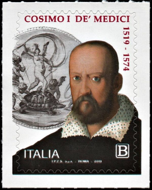 ITALIA/SELLOS, 2019 - COSME I DE MEDICI - YV 3888 - 1 VALOR - AUTOADESIVO - NUEVO