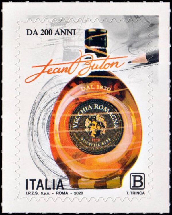 ITALIA/SELLOS, 2020 - VITIVINICULTURA - BRANDY - 1 VALOR - AUTOADHESIVO