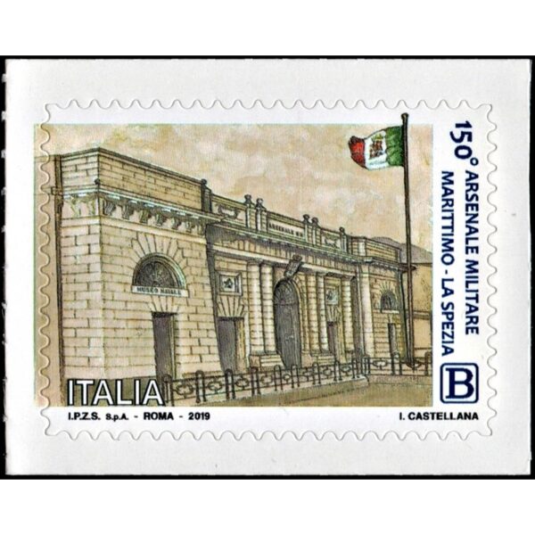 ITALY/STAMPS, 2019 - ARSENALE MILITARE MARITIMO LA SPEZIA - YV 3911 - 1 VALUE - SELF-ADHESIVE STAMPS