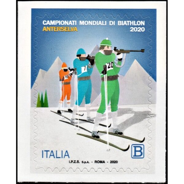 ITALY/STAMPS, 2020 - SPORTS - BIATHLON - YV 3948 - SELF ADHESIVE STAMPS