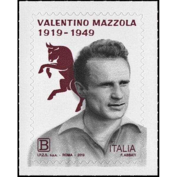 ITALY/STAMPS, 2019 - SOCCER - VALENTINO MAZZOLA - YV 3849 - SELF ADHESIVE STAMPS