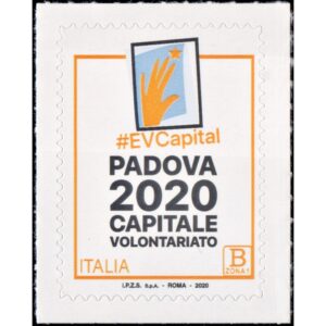ITALIA /SELLOS, 2020 - PADOVA - CAPITALE VOLONTARIATO - 1 VALOR - AUTOADHESIVO