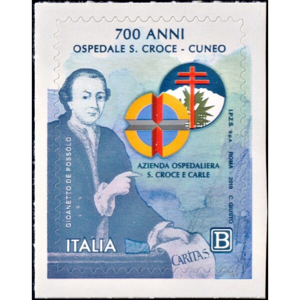 ITALY/STAMPS, 2020 - HOSPITALS - SANTA CROCE CUNEO - YV 3882 - SELF ADHESIVE STAMPS