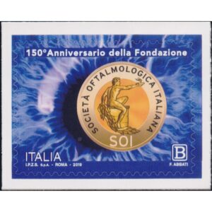 ITALIA/SELLOS, 2019 - SALUD - OFTALMOLOGIA - 1 VALOR - AUTOADHESIVO