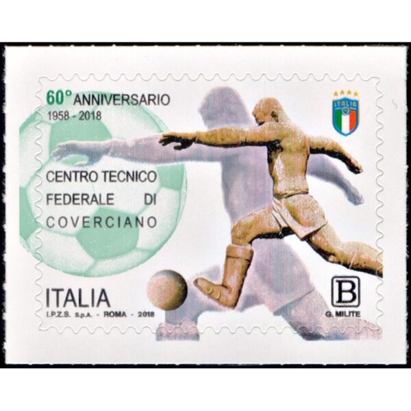 ITALY/STAMPS, 2018 - SOCCER - YV 3837 - SELF ADHESIVE STAMPS